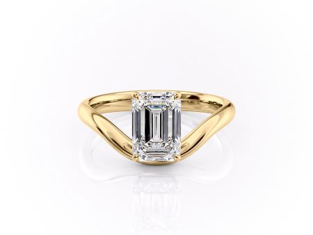 The Berta Set With A 2 Carat Emerald Moissanite For Cheap